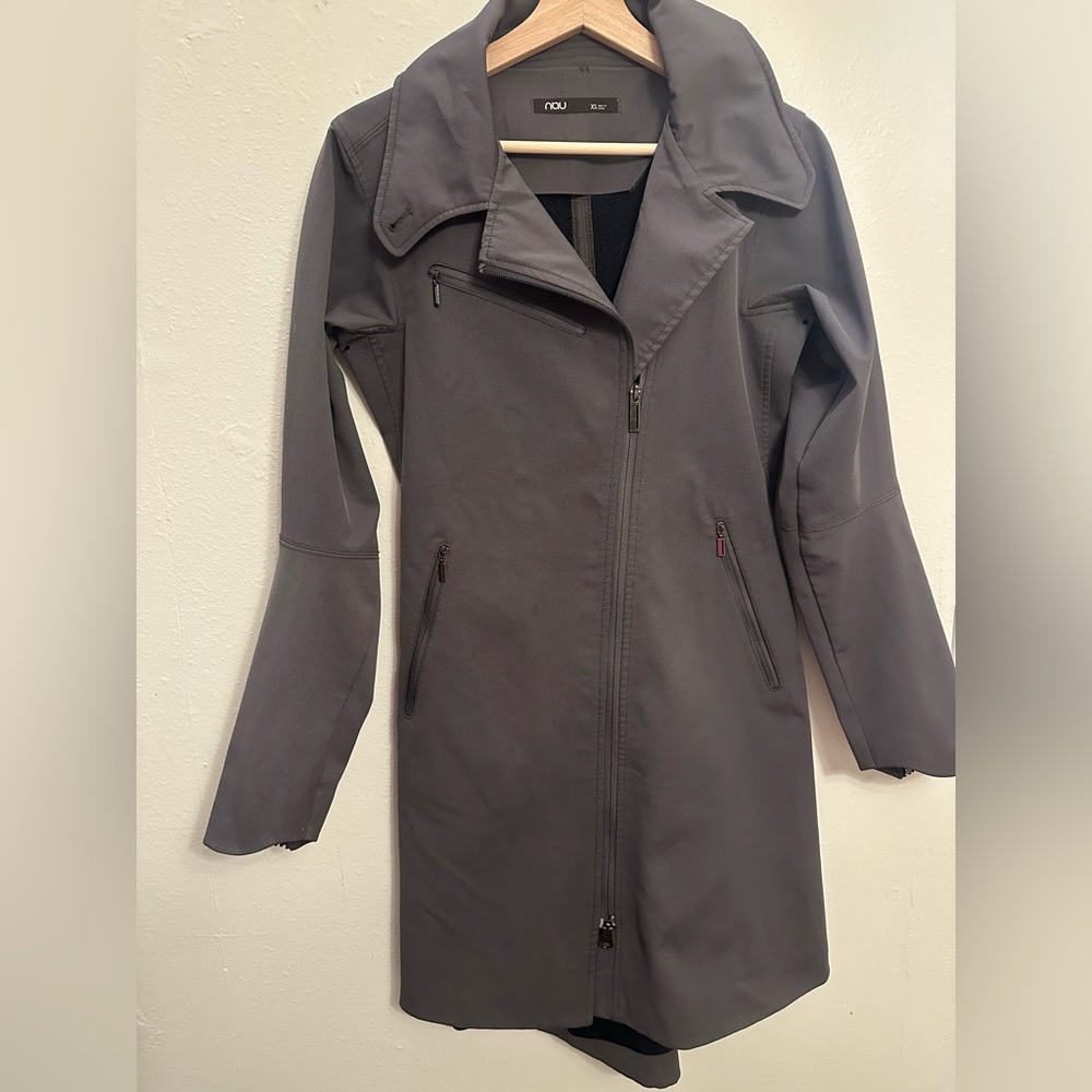 Nau‎ Women's Asymmetrical Zip Shroud of Purrin Trench Rain Coat size XS
